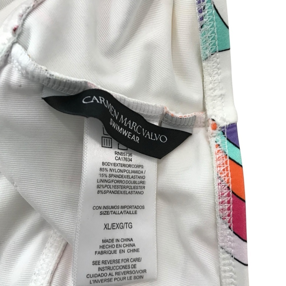 Carmen Marc Valvo Boston Proper Mod XL Swim Skirt Bottom Retro Print - Picture 3 of 4